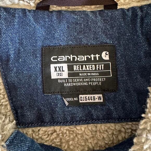 Denim carhartt sherpa lined jacket - Picture 5 of 6